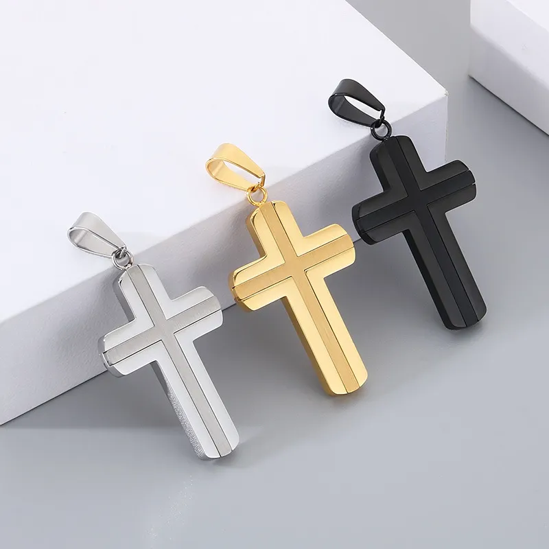 Stainless Steel Jewelry Cross Pendant Suitable for Daily Wear
