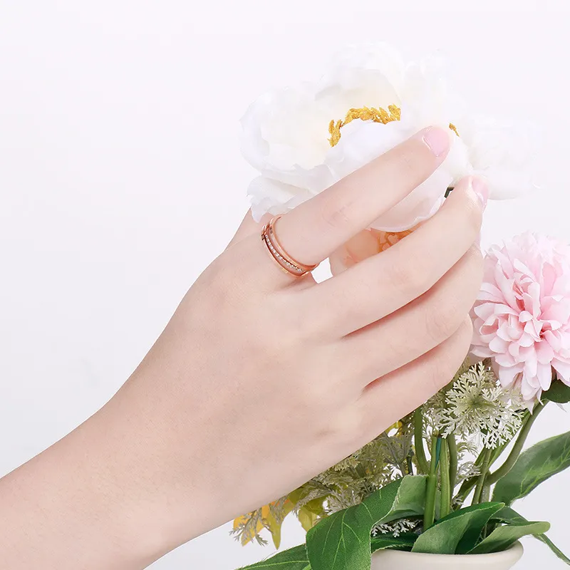 Creative Rose Gold Plated CNC Ring for Modern Jewelry Lovers