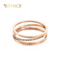 Creative Rose Gold Plated CNC Ring for Modern Jewelry Lovers