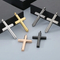 Classic Polished Cross Necklace Stainless Steel Pendant Fashion Unisex Lover Pendant