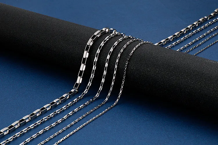 Stainless Steel Jewelry Rectangular Hip-Hop Necklace with Multiple Sizes to Choose From