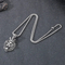 Mighty Hip Hop Zircon Jungle King Lion Head Stainless Steel Men's Pendant