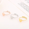 Minimalist Ins Style Stainless Steel Heart-Shaped Adjustable Size Ring for Girls' Accessories