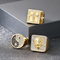 Fashion Lion Head Square Ring Hip Hop Rhinestones Cross Tai Chi Stainless Steel Men's Ring