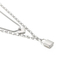 Double-Layered Jewelry Creative Padlock Heart-Shaped Stainless Steel Necklace for Women