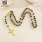 Wholesale European and American Style Trendy 8mm Stainless Steel 18K Gold Cross Necklace Jewelry