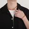 Electroplating Multi-Color Four Sided Ground Whip Chain Necklace Stainless Steel Men's Jewelry
