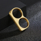 Creative Hip-Hop Smooth Finger Ring Men's Punk Stainless Steel Double Finger Ring