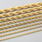 Simple Style Stainless Steel Multi Size Necklace Fried Dough Twists Rope Chain Lovers Necklace