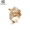 Stainless Steel Fashion Domineering Men's Wolf Head Jewelry Ring