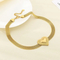 Fashion and High-End Stainless Steel Mesh Heart-Shaped Bracelet&Necklace Set Accessories Wholesale