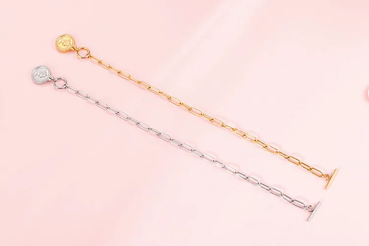 European American Stainless Steel Women's Fashion Jewelry Bracelet Necklace Jewelry Set Wholesale