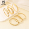 Trendy Diamond-Encrusted Stainless Steel 8K Gold-Plated Buckle Bracelet for Women Jewelry