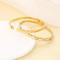 18K Gold-Plated Stainless Steel Gold Bracelet Diamond-Encrusted Bangle for Women