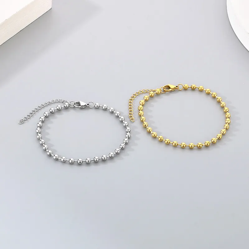 Unisex Style Lobster Clasp Chain 18K Gold Plated Twisted Stainless Steel Bracelet