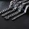 Trendy Domineering Punk Skull Men's Inlaid Zircon Stainless Steel Bracelet