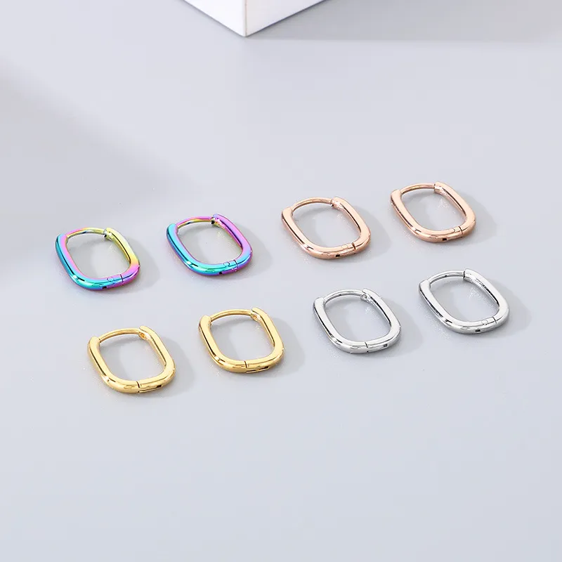 Stainless Steel Fashion Jewelry U-Shaped Earrings Suitable for Daily Wear