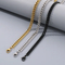 Hip Hop Style Stainless Steel Double-Sided Grinding Multi Size Cuban Chain Lobster Buckle Fashion Bracelet&Necklace Set