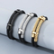 Trendy and Personalized Stainless Steel Wire Woven Double-Layer Leather Rope Bracelet Jewelry