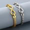 Men's Trendy Stainless Steel Infinite Symbol 8-Shaped Accessory Steel Wire Bangle Jewelry