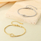 Ins Women's Bracelet 18K Gold-Plated Adjustable Knotted Round Snake Chain Delicate Jewelry