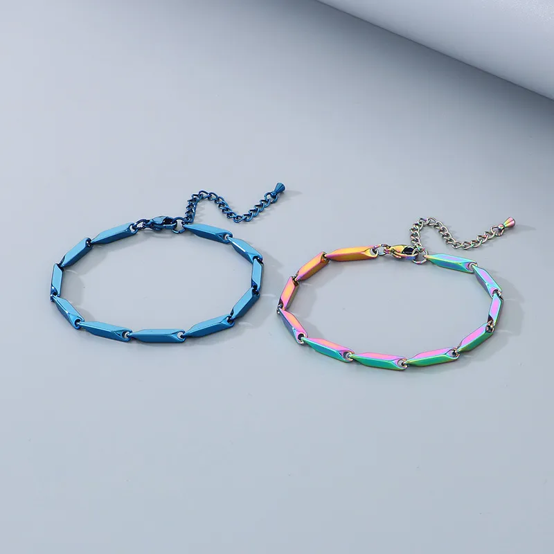 Ins European American Stainless Steel Rhombus Bracelet Minimalist Personalized Jewelry Accessories Wholesale