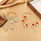 Luxurious Four-Piece Rings Bracelets Jewelry Set with Pearl and Rose Inlays