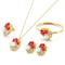 Chic Stainless Steel Set Featuring Exaggerated Pearl Inlay