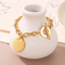 Ins Ot Clasp Heart Bracelet O-Chain Letter Peach Heart Stainless Steel Jewelry Set
