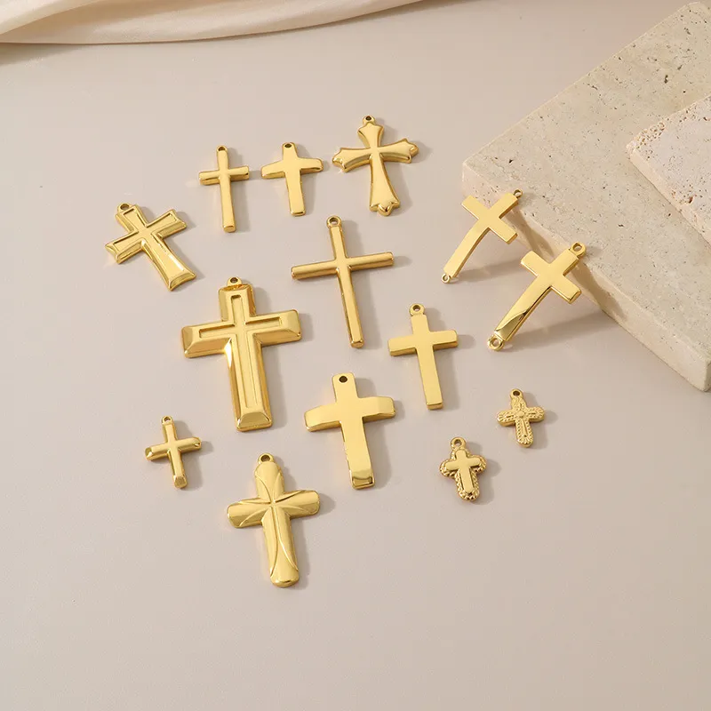 DIY Jewelry Fashion Accessories Simple Smooth Cross Pendant