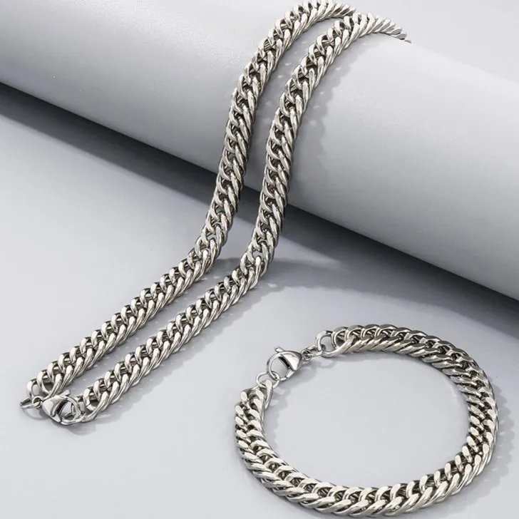 Durable 304 Stainless Steel Cuban Whip Chain for Jewelry