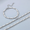 Simple Stainless Steel Geometric Sunflower Seed Chain Fashionable Colorful Bracelet&Necklace Accessories
