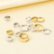 Classic Curved Small Hoop Huggie Earrings 18K Gold Plated Minimalist Stainless Steel Earrings