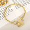 Hip-Hop Fashion Punk Style Stainless Steel Retro Heart-Shaped Pendant Ot Buckle Jewelry Women's Bracelet and Necklace Set