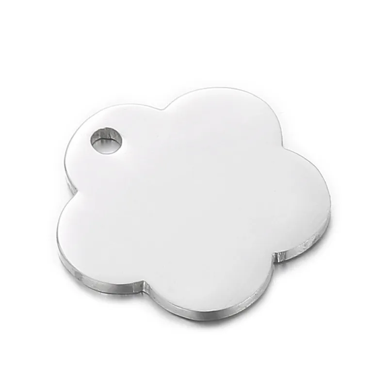Stainless Steel Flower Shaped Pendant Can Be Used for DIY Jewelry Making Accessories
