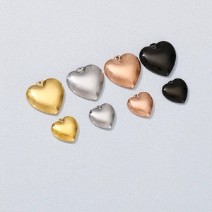 Stainless Steel Heart Pendant DIY Jewelry Accessories