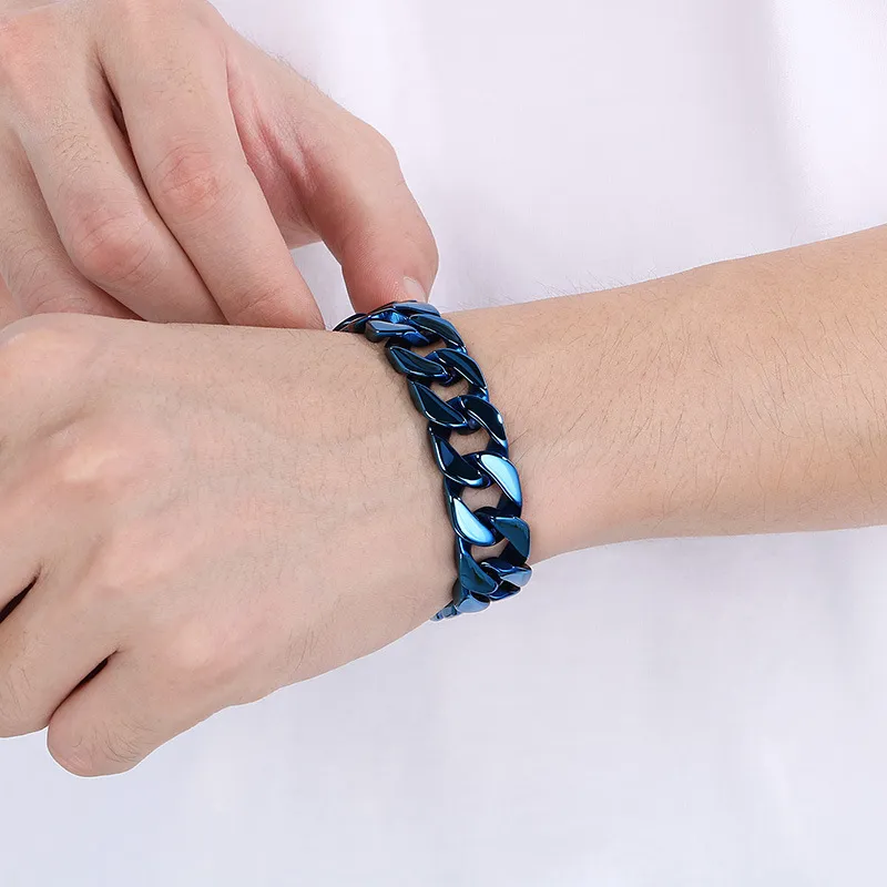 European and American Men's 316L Stainless Steel Jewelry Cuban Chain Stainless Steel Bracelet