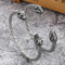 Cross-Border E-Commerce Foreign Trade Supply European and American Personalized Fashion Double Wolf Head Punk Stainless Steel Men's Bracelet