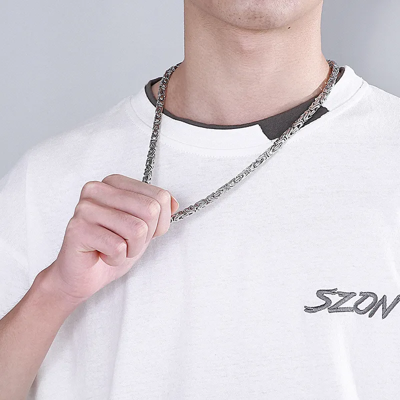 Rock Hip-Hop King Chain Fashion Edgy Street Style Stainless Steel Men's Necklace