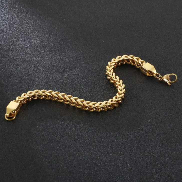Unique Men's Square Bracelet with Dragon Bone Design