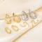 Fashionable Stainless Steel Multi Style Hollow Geometric Irregular Temperament Girl Earrings Jewelry Wholesale