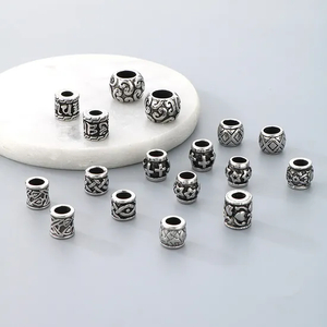 Stainless Steel Jewelry Barrel Bead Accessories Large Hole Bracelet Spacer Beads