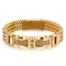 Fashion Creative Chain Stainless Steel Men's Magnetic Buckle Gold Plated Zircon Bracelet