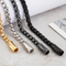 European and American Fashion Stainless Steel Striped Square Pearl Bracelet for Men, Simple Snap Button Motorcycle Chain Jewelry Wholesale