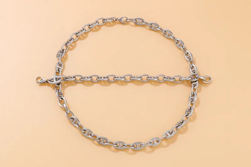 Women Fashion Nose Chain Titanium Necklace 316 Ss Sweater Necklace