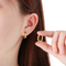 Geometric Stainless Steel Huggie Earrings Minimalist Unisex Trendy European Jewelry