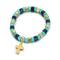 Bohemian Ins Style Colorful Turquoise Men's and Women's Bead Bracelets, Niche Design, Personalized Cross Titanium Steel Bracelet