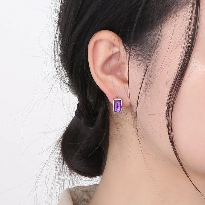 Stainless Steel Jewelry with Multi-Color Resin Earrings Suitable for Daily Wear