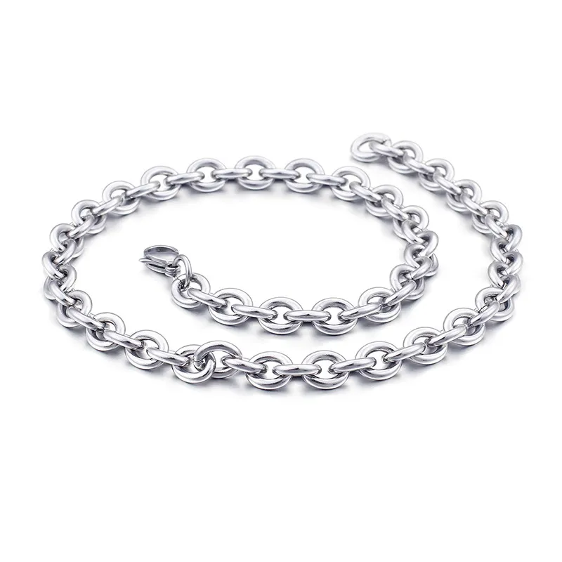9.5mm Big Chains Stainless Steel O-Chain Clavicle Necklace Sets