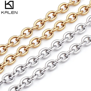 9.5mm Big Chains Stainless Steel O-Chain Clavicle Necklace Sets